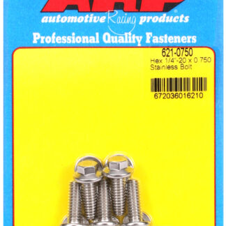 ARP 1/4-20 x 0.750 hex SS bolts