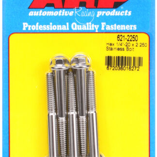 ARP 1/4-20 x 2.250 hex SS bolts