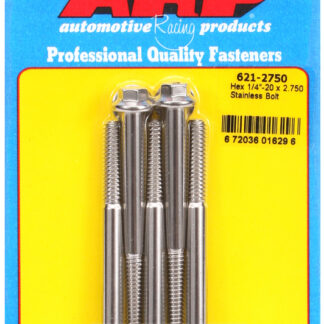 ARP 1/4-20 x 2.750 hex SS bolts