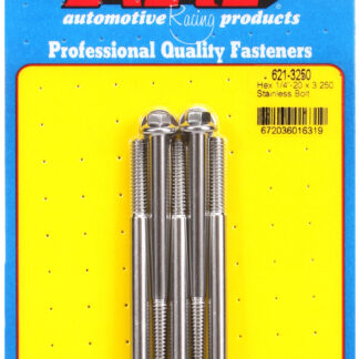 ARP 1/4-20 x 3.250 hex SS bolts