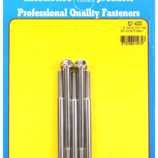 ARP 1/4-20 x 4.000 hex SS bolts