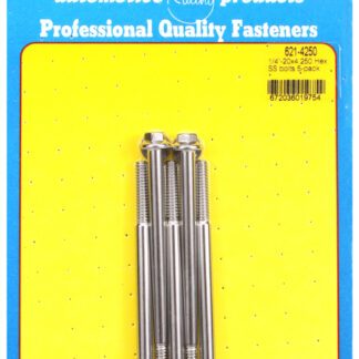ARP 1/4-20 x 4.250 hex SS bolts