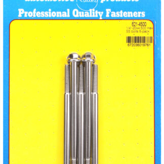 ARP 1/4-20 x 4.500 hex SS bolts