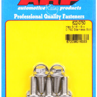 ARP 5/16-18 x 0.750 hex SS bolts