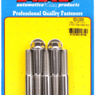 ARP 7/16-14 X 2.500 hex 1/2 wrenching SS bolts
