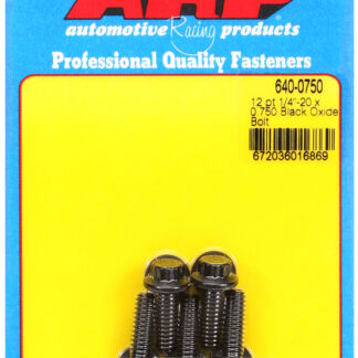 ARP 1/4-20 x 0.750 12pt black oxide bolts