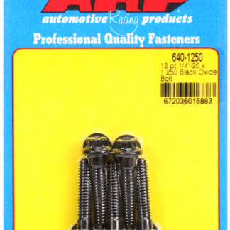ARP 1/4-20 x 1.250 12pt black oxide bolts