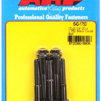 ARP 1/4-20 x 1.750 12pt black oxide bolts