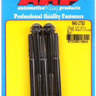 ARP 1/4-20 x 2.750 12pt black oxide bolts