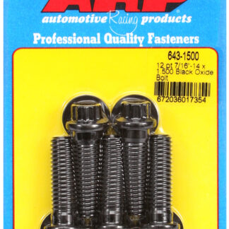 ARP 7/16-14 x 1.500 12pt black oxide bolts