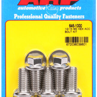 ARP 1/2-13 X 1.000 hex SS bolts