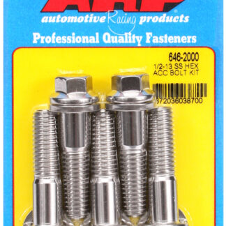 ARP 1/2-13 X 2.000 hex SS bolts