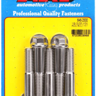 ARP 1/2-13 X 2.500 hex SS bolts