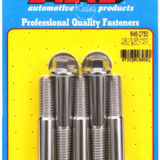 ARP 1/2-13 x 2.750 hex SS bolts