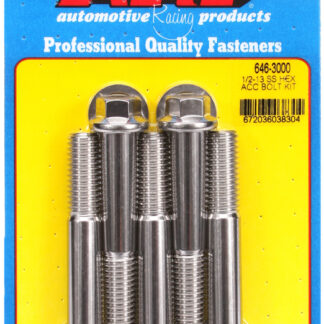 ARP 1/2-13 x 3.000 hex SS bolts