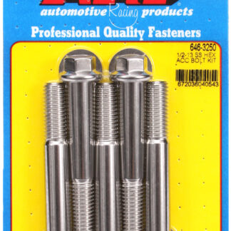 ARP 1/2-13 x 3.250 hex SS bolts