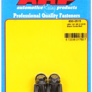 ARP 1/4-20 X 0.515 hex black oxide bolts