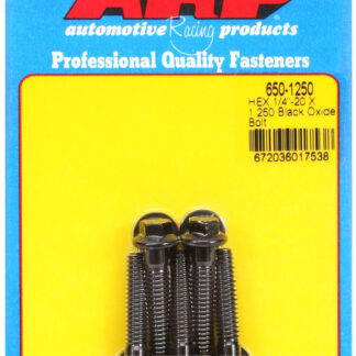 ARP 1/4-20 X 1.250 hex black oxide bolts