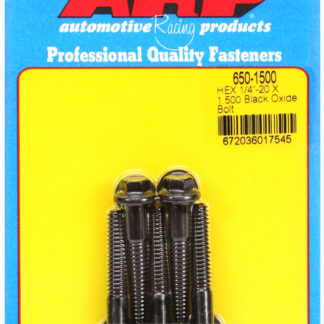 ARP 1/4-20 X 1.500 hex black oxide bolts
