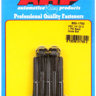 ARP 1/4-20 X 1.750 hex black oxide bolts