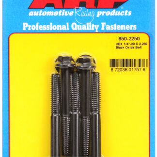 ARP 1/4-20 X 2.250 hex black oxide bolts