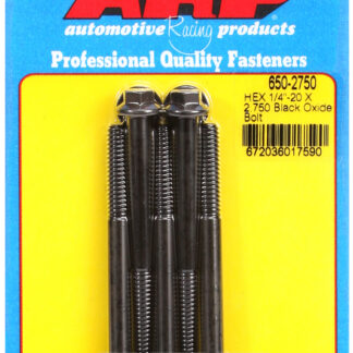 ARP 1/4-20 X 2.750 hex black oxide bolts