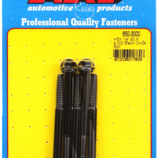 ARP 1/4-20 X 3.000 hex black oxide bolts