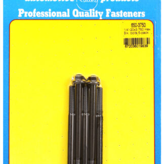 ARP 1/4-20 X 3.750 hex black oxide bolts