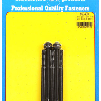 ARP 1/4-20 X 4.000 hex black oxide bolts