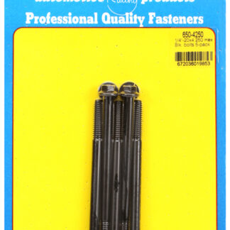 ARP 1/4-20 X 4.250 hex black oxide bolts