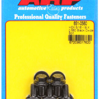 ARP 5/16-18 X 0.560 hex black oxide bolts