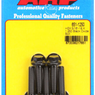 ARP 5/16-18 X 1.250 hex black oxide bolts