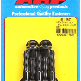 ARP 5/16-18 X 1.500 hex black oxide bolts