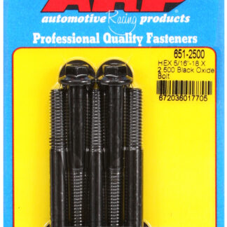ARP 5/16-18 X 2.500 hex black oxide bolts