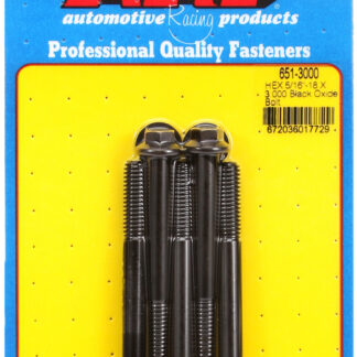 ARP 5/16-18 X 3.000 hex black oxide bolts