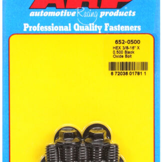 ARP 3/8-16 X 0.500 hex black oxide bolts