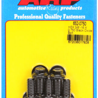 ARP 3/8-16 X 0.750 hex black oxide bolts