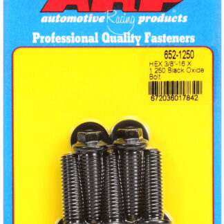 ARP 3/8-16 X 1.250 hex black oxide bolts