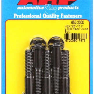 ARP 3/8-16 X 2.000 hex black oxide bolts