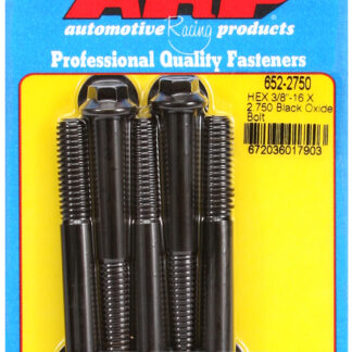 ARP 3/8-16 X 2.750 hex black oxide bolts