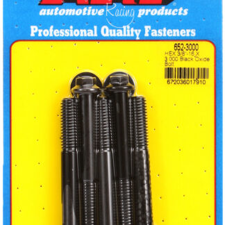 ARP 3/8-16 X 3.000 hex black oxide bolts