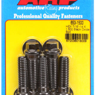 ARP 7/16-14 X 1.500 hex black oxide bolts
