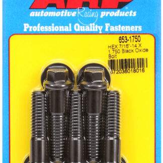 ARP 7/16-14 X 1.750 hex black oxide bolts