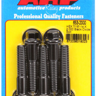 ARP 7/16-14 X 2.000 hex black oxide bolts