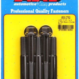 ARP 7/16-14 X 2.750 hex black oxide bolts