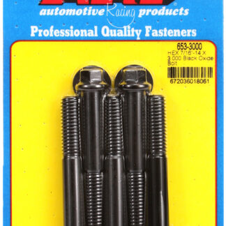 ARP 7/16-14 X 3.000 hex black oxide bolts