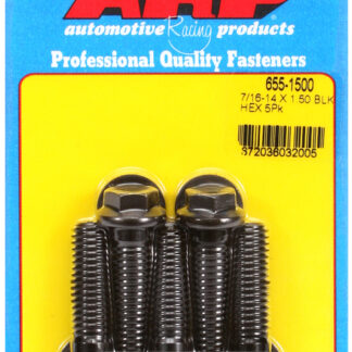 ARP 7/16-14 X 1.500 hex 1/2 wrenching black oxide bolts