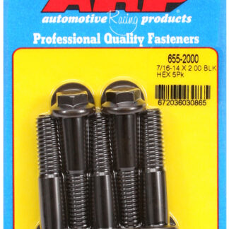 ARP 7/16-14 X 2.000 hex 1/2 wrenching black oxide bolts