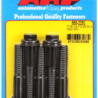 ARP 7/16-14 X 2.250 hex 1/2 wrenching black oxide bolts