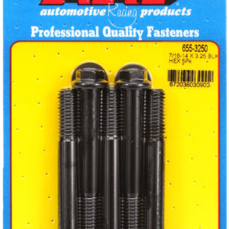 ARP 7/16-14 X 3.250 hex 1/2 wrenching black oxide bolts